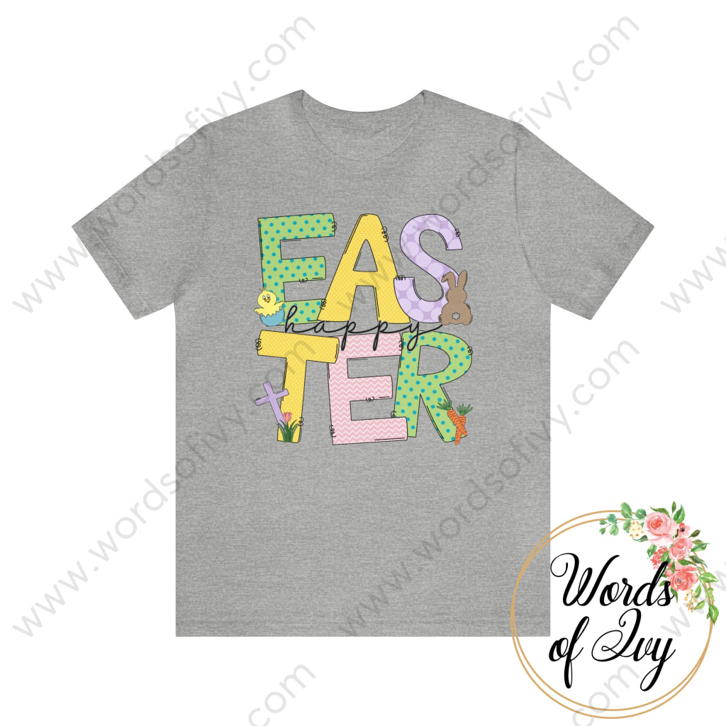 Adult Tee - Happy Easter 220305012 Athletic Heather / S T-Shirt