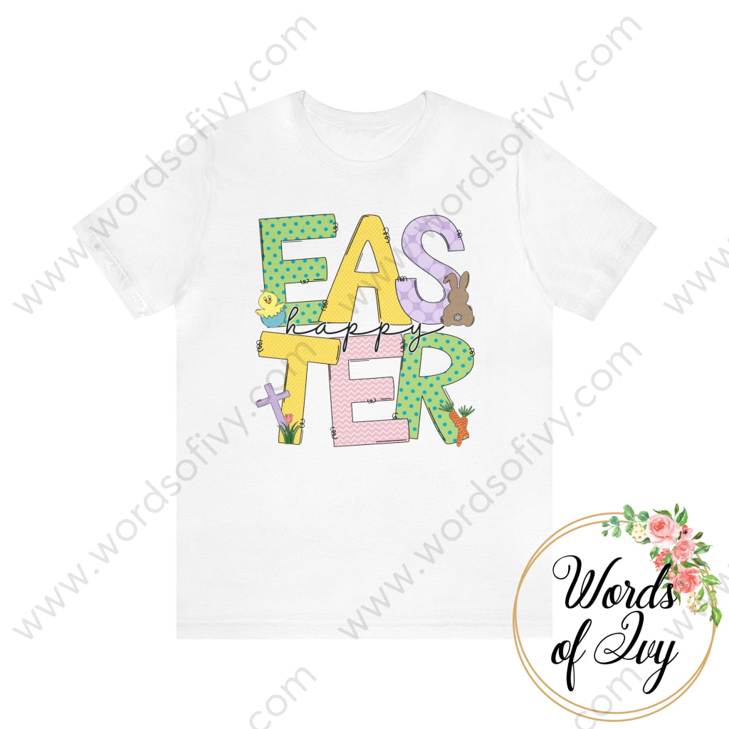 Adult Tee - Happy Easter 220305012 White / S T-Shirt