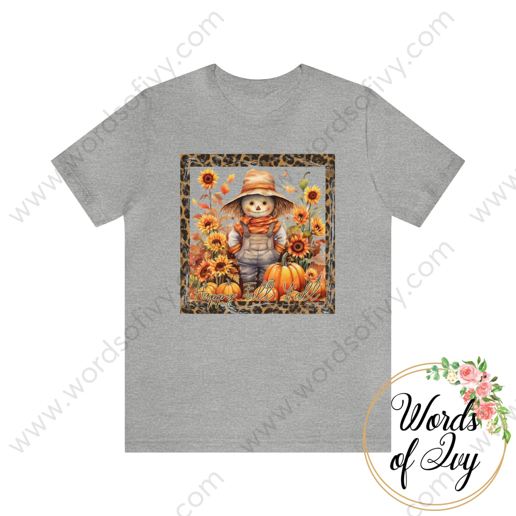 Adult Tee - HAPPY FALL YALL SCARECROW 230821004 | Nauti Life Tees