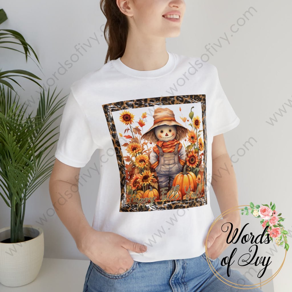 Adult Tee - Happy Fall Yall Scarecrow 230821004 T-Shirt