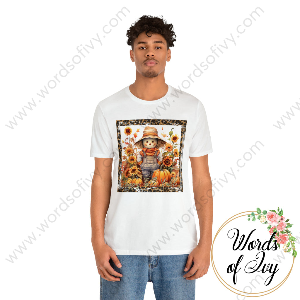 Adult Tee - HAPPY FALL YALL SCARECROW 230821004 | Nauti Life Tees