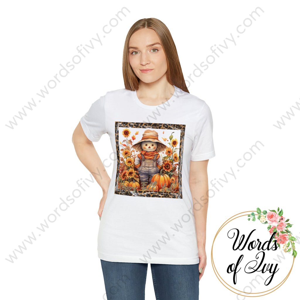 Adult Tee - Happy Fall Yall Scarecrow 230821004 T-Shirt