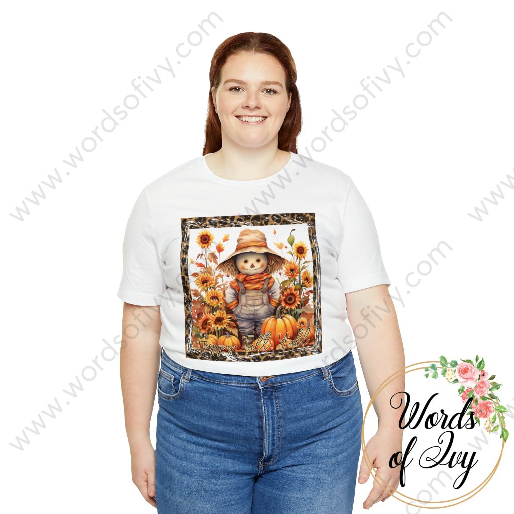 Adult Tee - Happy Fall Yall Scarecrow 230821004 T-Shirt