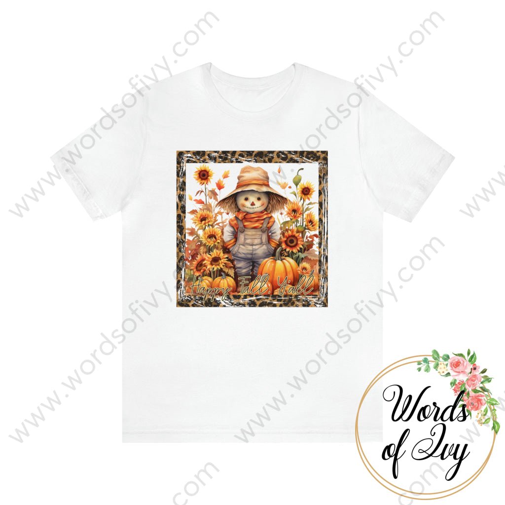 Adult Tee - HAPPY FALL YALL SCARECROW 230821004 | Nauti Life Tees