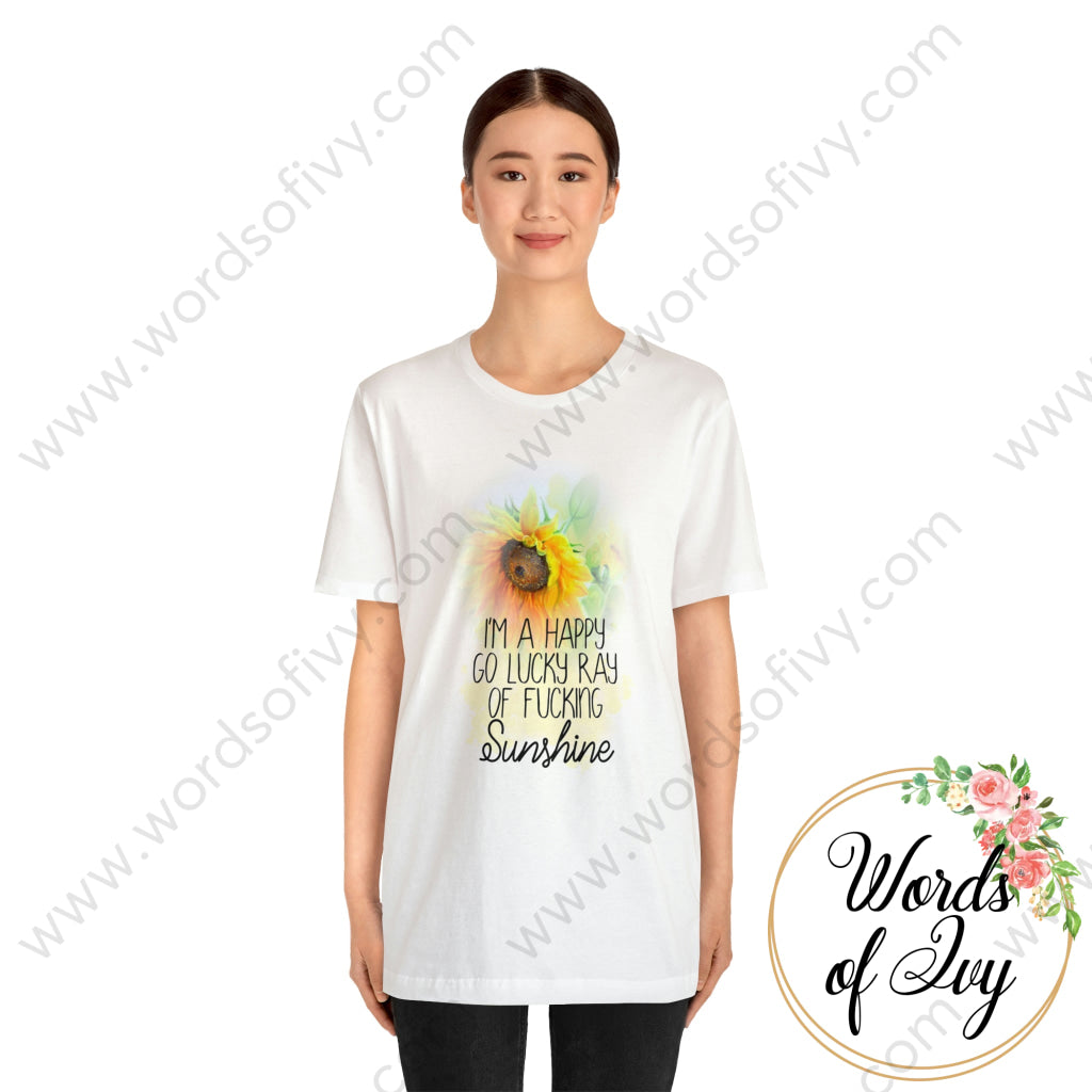 Adult Tee - Happy go lucky ray of sunshine 220814016 | Nauti Life Tees