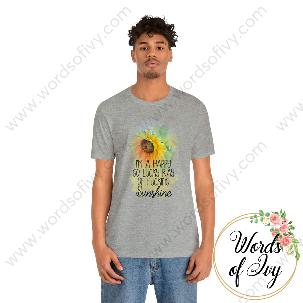 Adult Tee - Happy go lucky ray of sunshine 220814016 | Nauti Life Tees