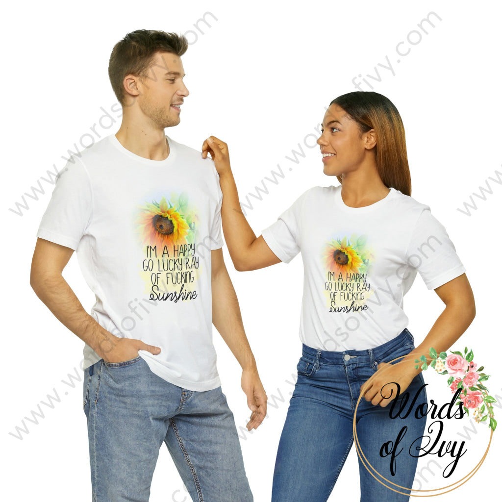 Adult Tee - Happy go lucky ray of sunshine 220814016 | Nauti Life Tees