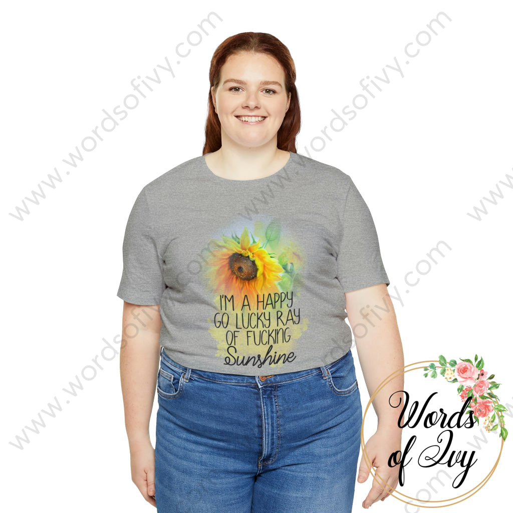 Adult Tee - Happy go lucky ray of sunshine 220814016 | Nauti Life Tees