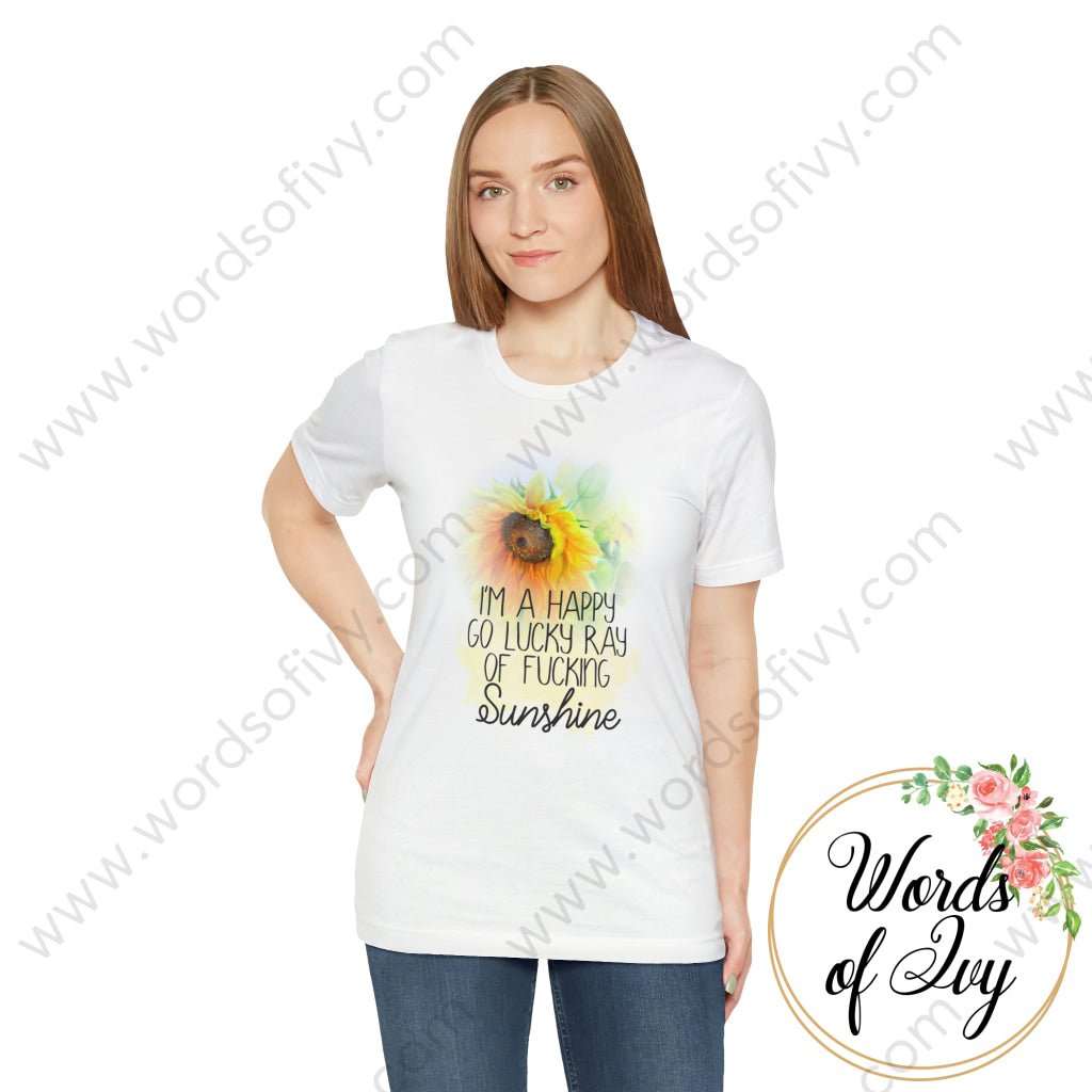 Adult Tee - Happy go lucky ray of sunshine 220814016 | Nauti Life Tees