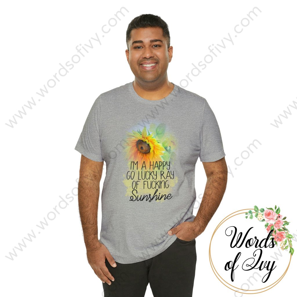 Adult Tee - Happy go lucky ray of sunshine 220814016 | Nauti Life Tees