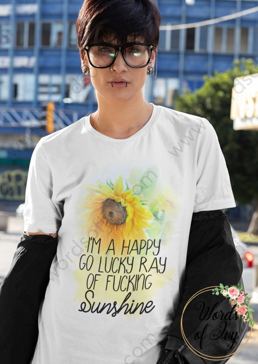 Adult Tee - Happy go lucky ray of sunshine 220814016 | Nauti Life Tees