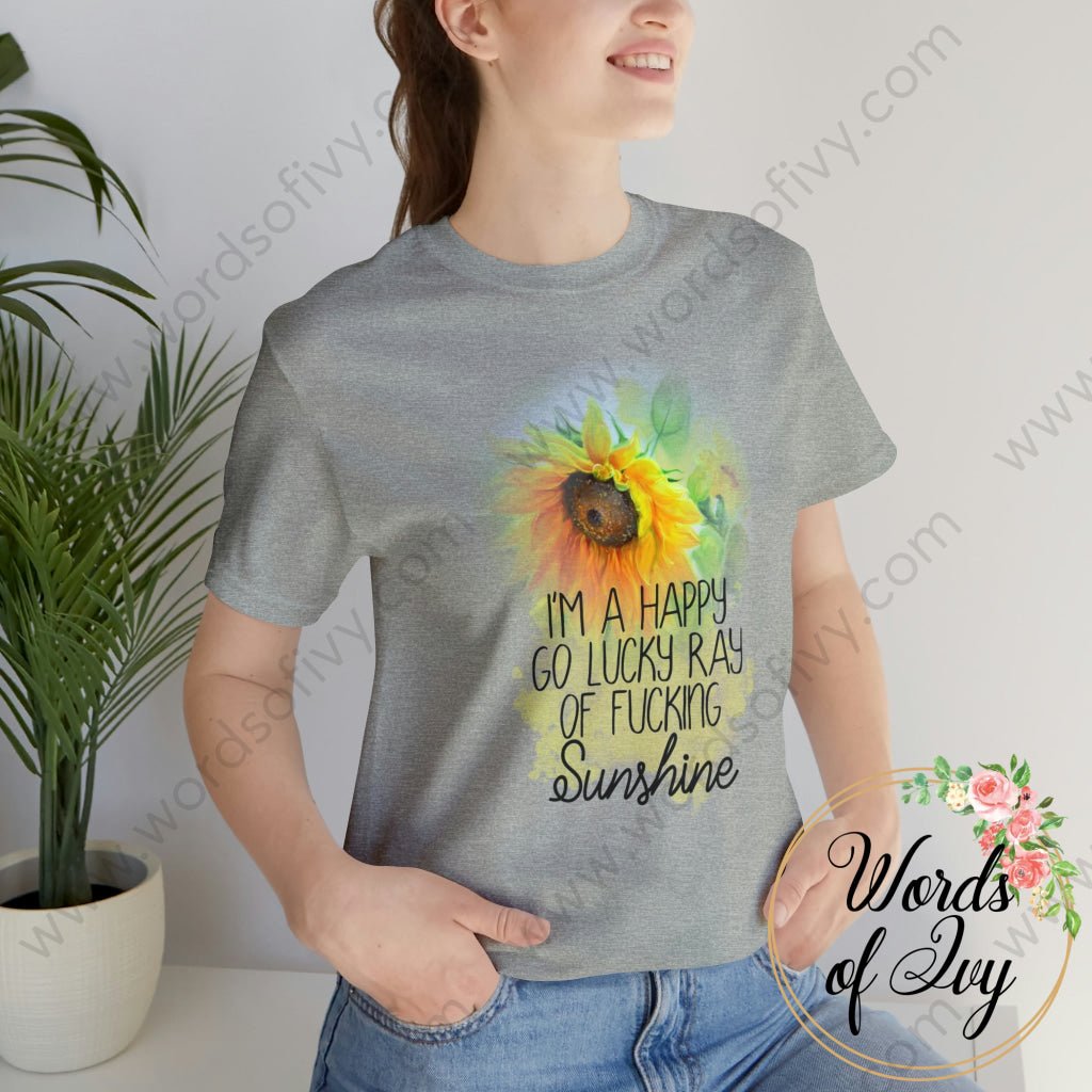 Adult Tee - Happy Go Lucky Ray Of Sunshine 220814016 T-Shirt