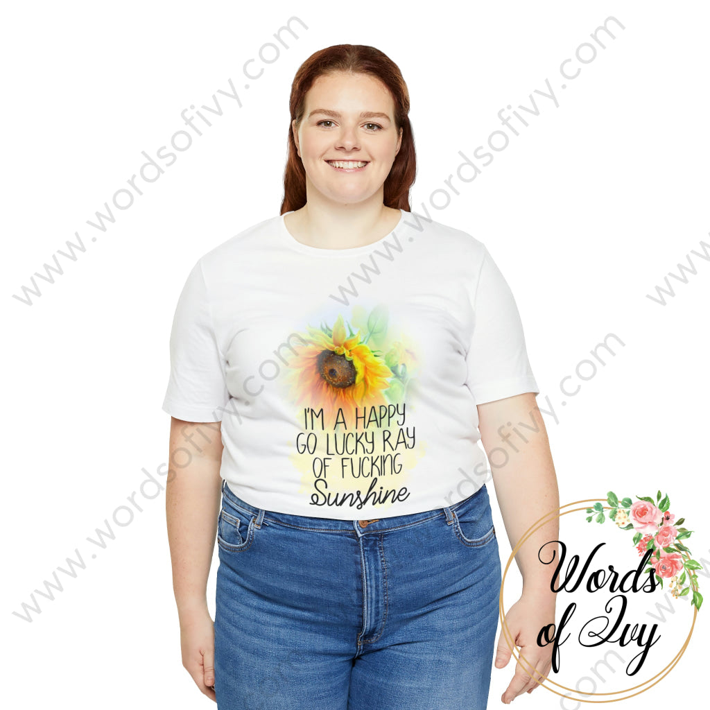 Adult Tee - Happy Go Lucky Ray Of Sunshine 220814016 T-Shirt