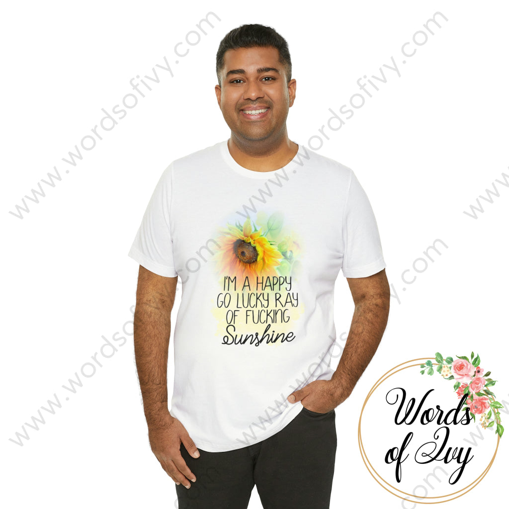 Adult Tee - Happy Go Lucky Ray Of Sunshine 220814016 T-Shirt