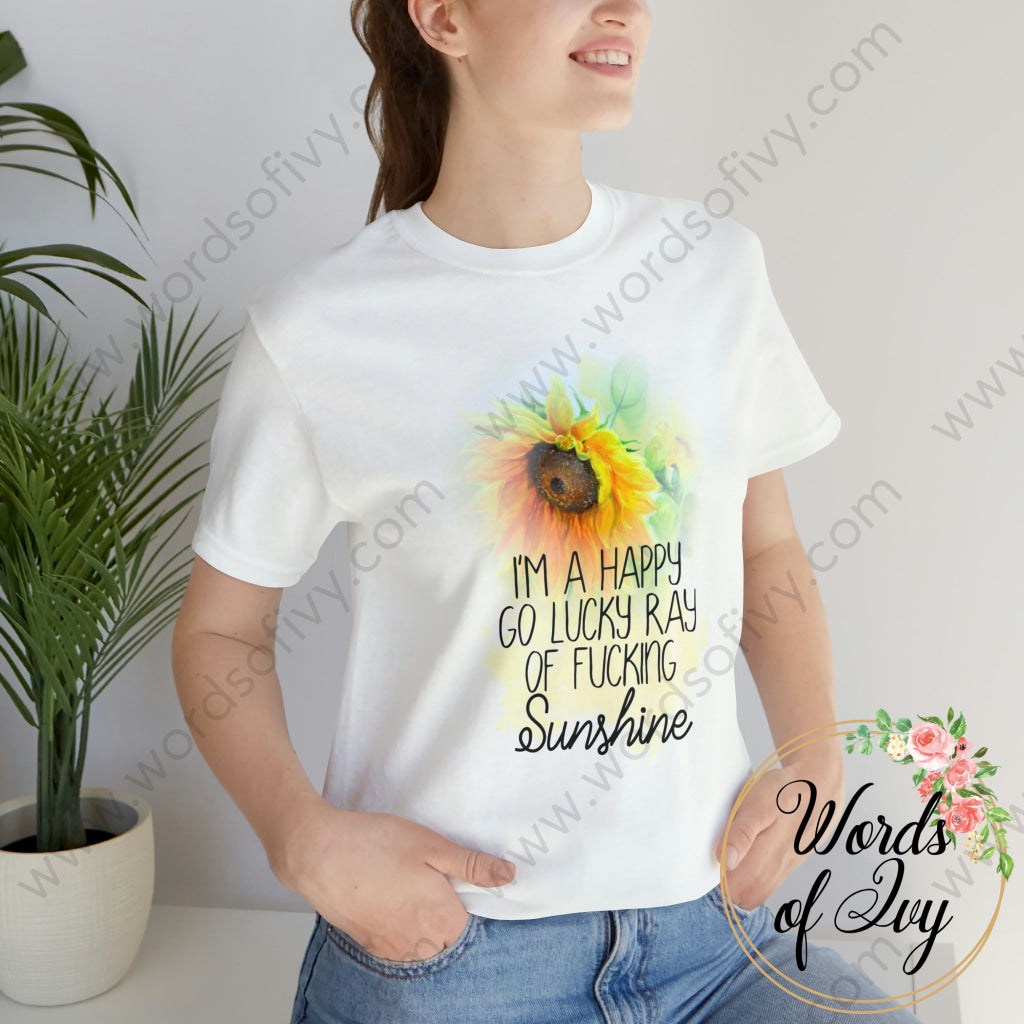 Adult Tee - Happy Go Lucky Ray Of Sunshine 220814016 T-Shirt