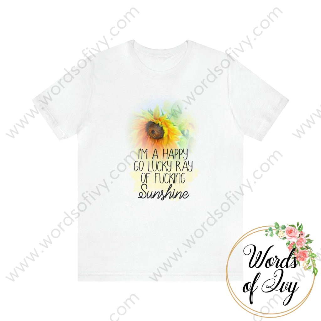 Adult Tee - Happy go lucky ray of sunshine 220814016 | Nauti Life Tees