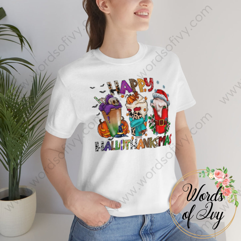 Adult Tee - Happy Hallothankmas 221015009 T-Shirt