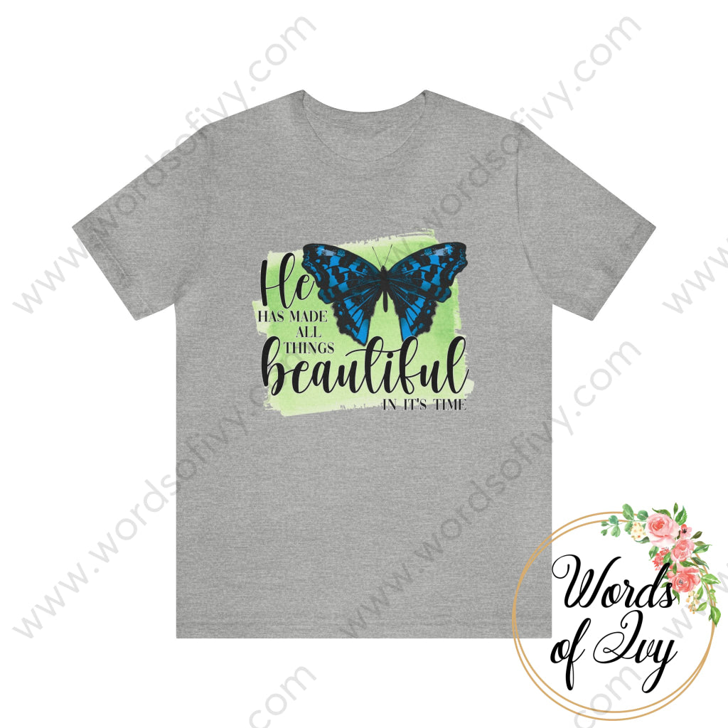 Adult Tee - He Has Made All Things Beautiful In Its Time 220130003 Athletic Heather / S T-Shirt