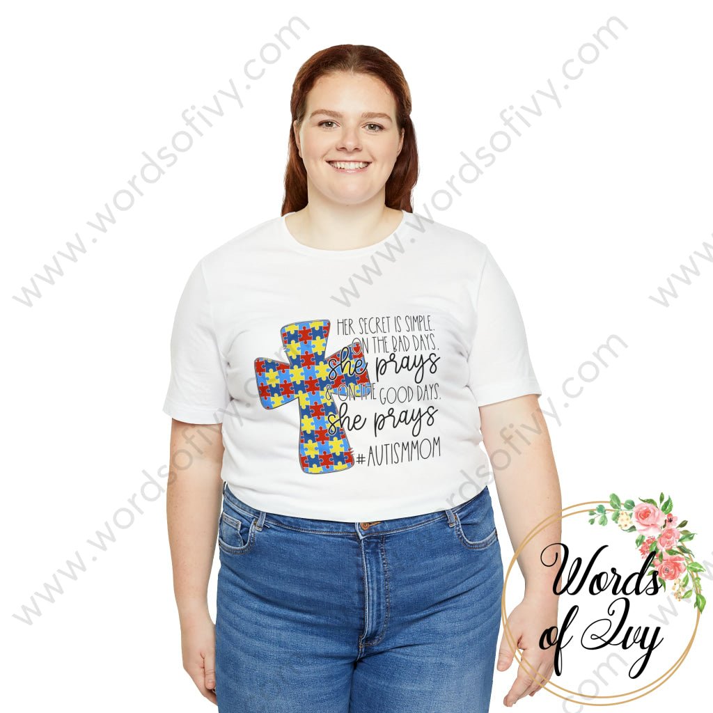 Adult Tee - HER SECRET IS SIMPLE AUTISM MOM 220130004 | Nauti Life Tees