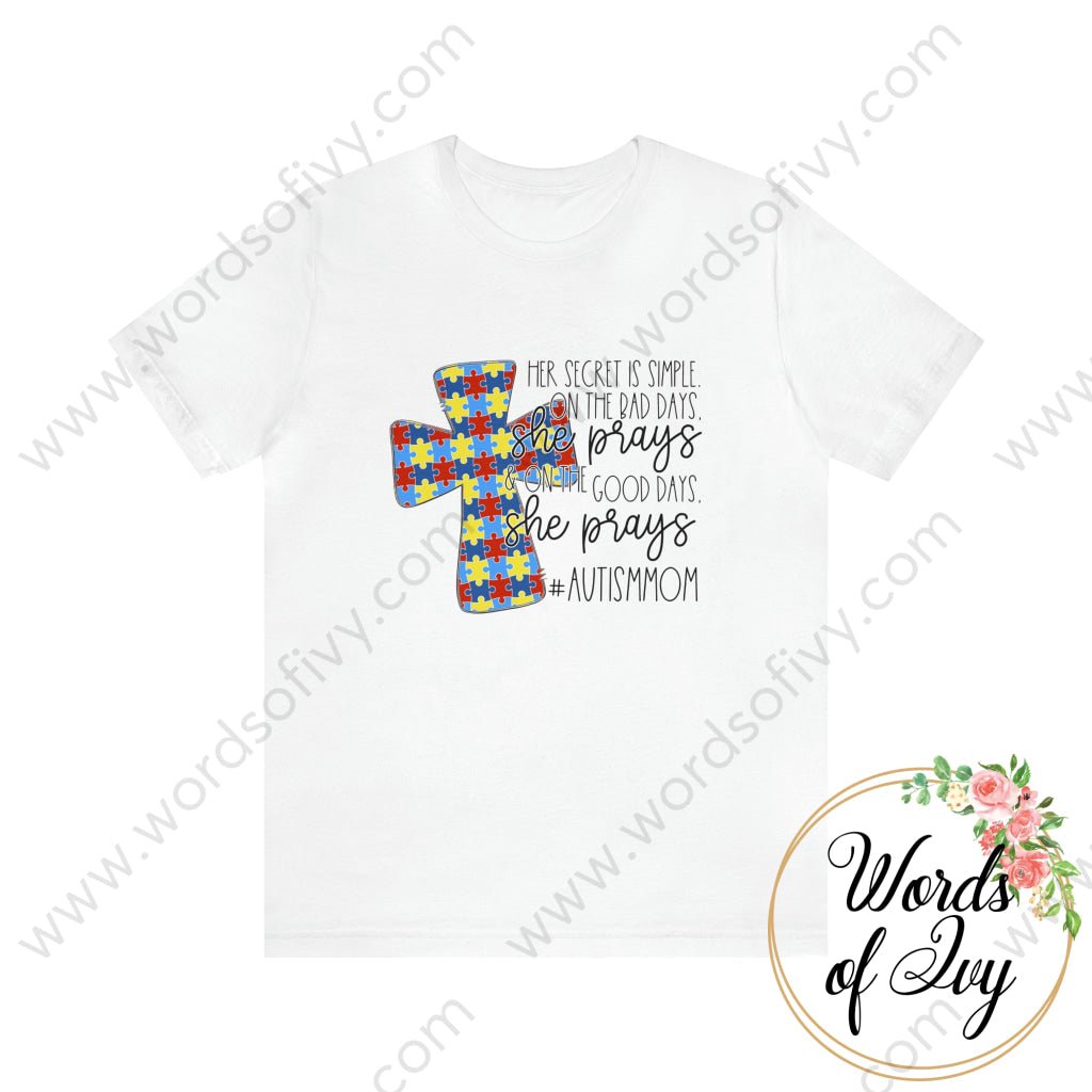 Adult Tee - HER SECRET IS SIMPLE AUTISM MOM 220130004 | Nauti Life Tees