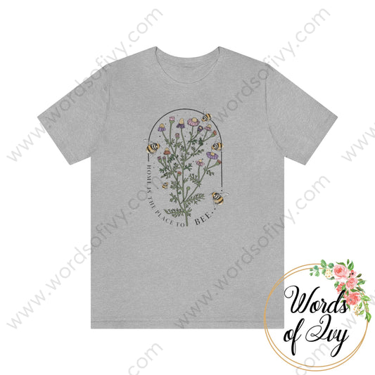 Adult Tee - Home Is The Place To Bee 220712006 Athletic Heather / L T-Shirt