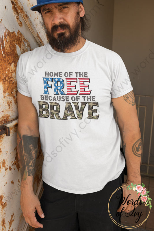 Adult Tee - Home Of The Free Because Brave 220130009 T-Shirt