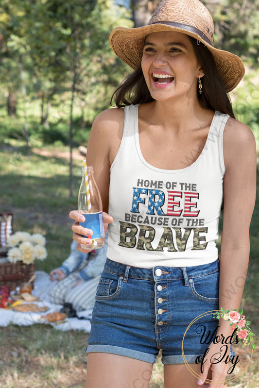 Adult Tee - Home Of The Free Because Brave 220130009 Tank Top