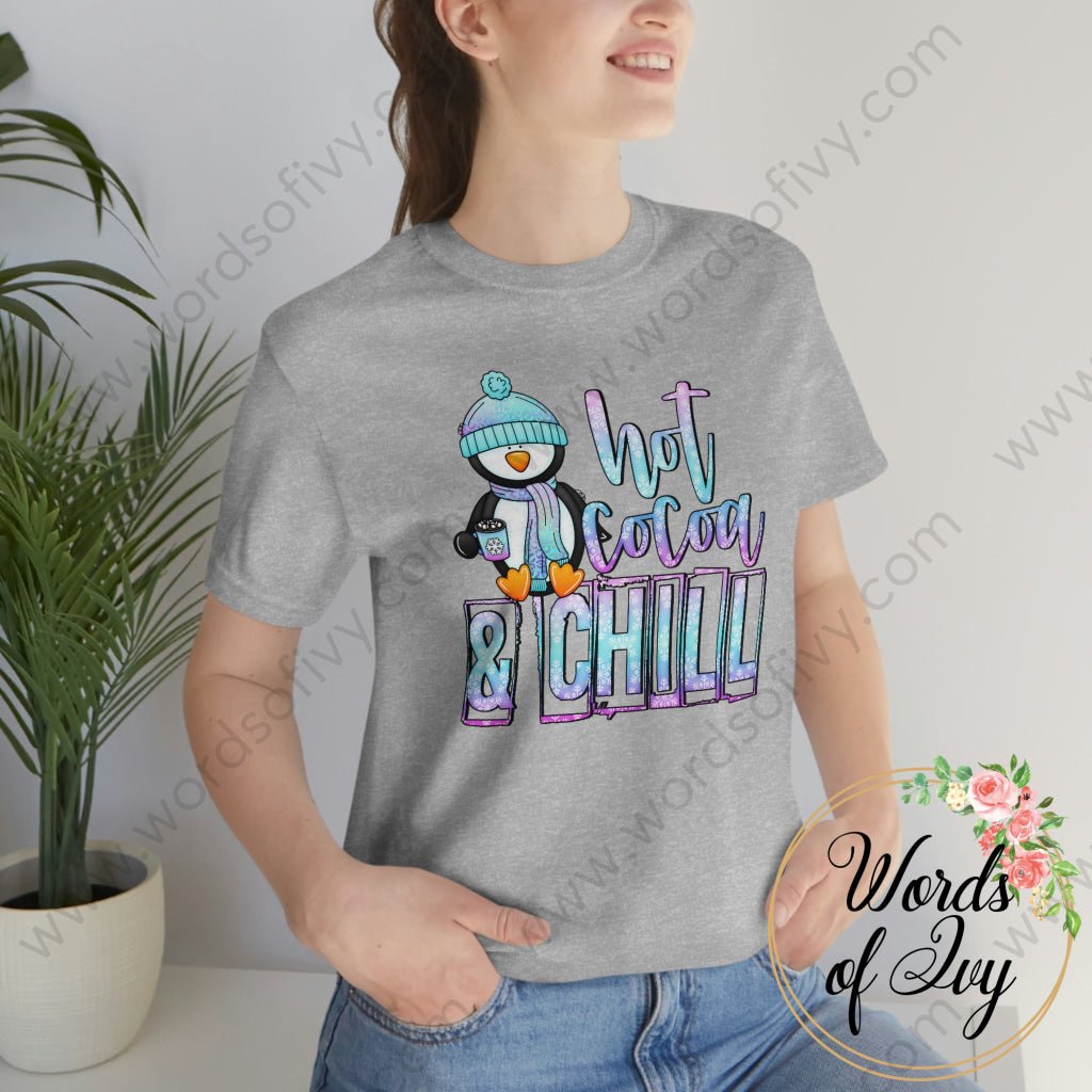 Adult Tee - Hot Cocoa and Chill Penguin 220122001 | Nauti Life Tees