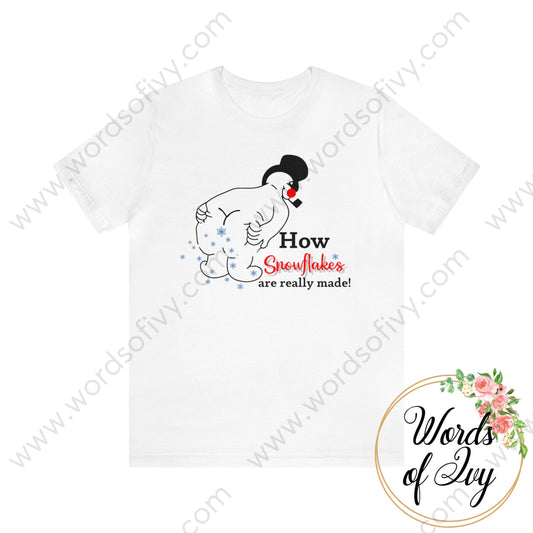 Adult Tee - How Snowflakes Are Really Made 211213002 White / S T - Shirt