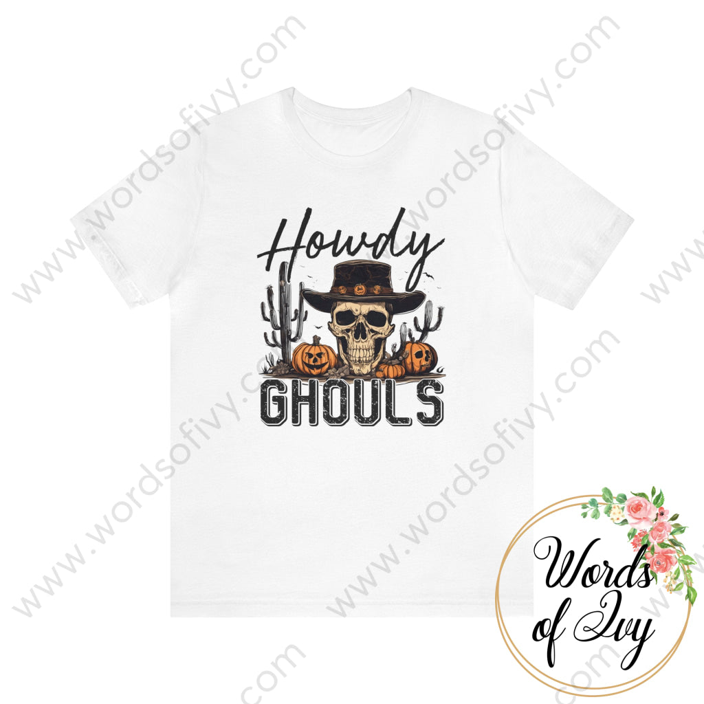 Adult Tee - Howdy Ghouls 240125002 White / S T-Shirt