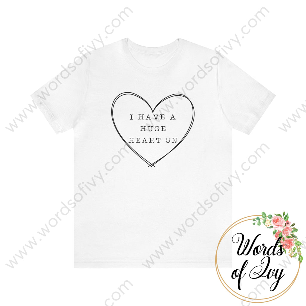 Adult Tee - Huge Heart On 211225006 White / S T-Shirt