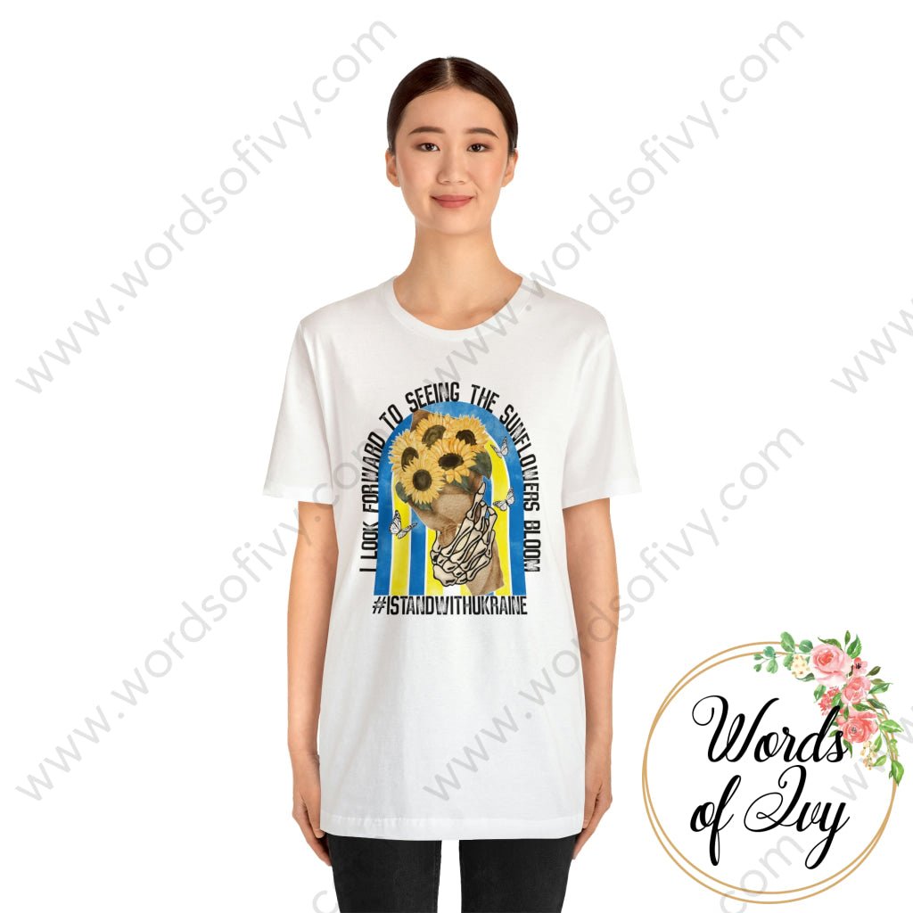 Adult Tee - I Look Forward To Seeing The Sunflowers Bloom Ukraine 220305016 T-Shirt