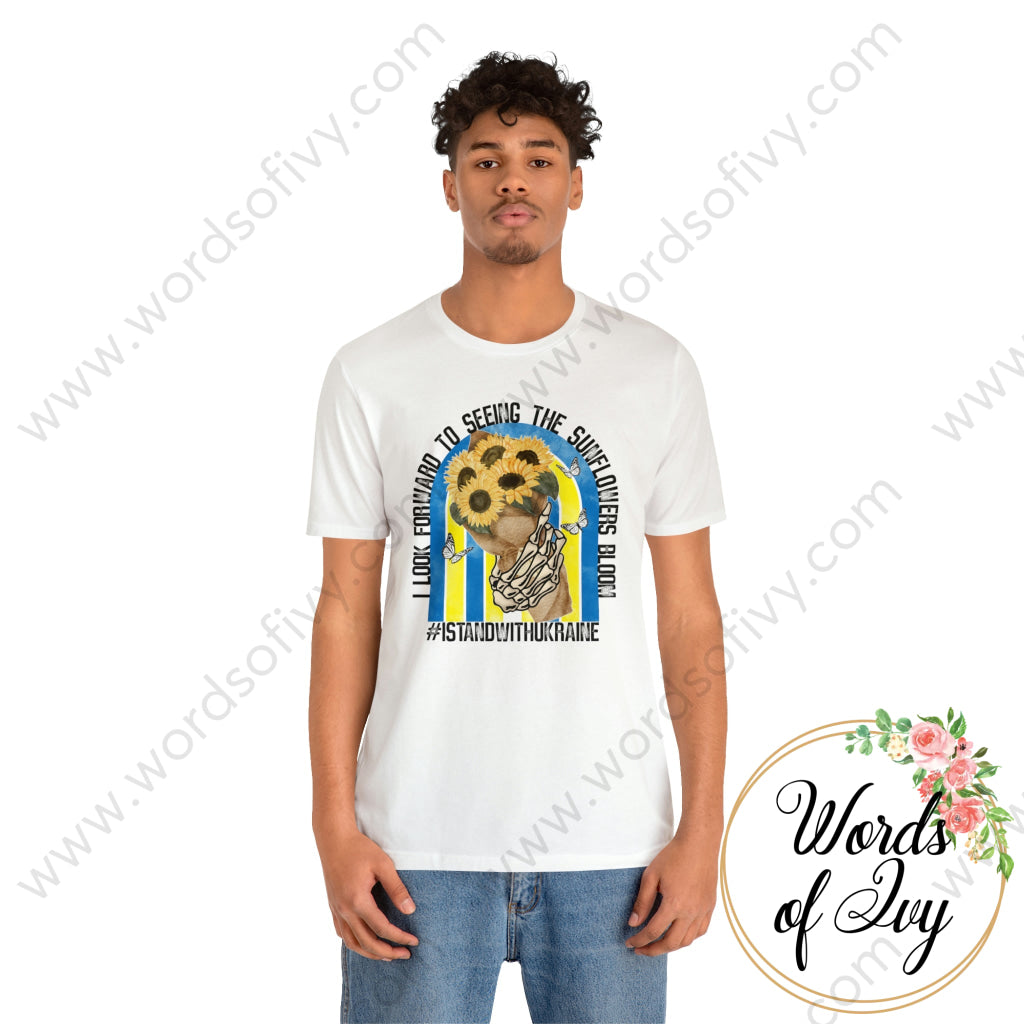 Adult Tee - I Look Forward To Seeing The Sunflowers Bloom Ukraine 220305016 T-Shirt