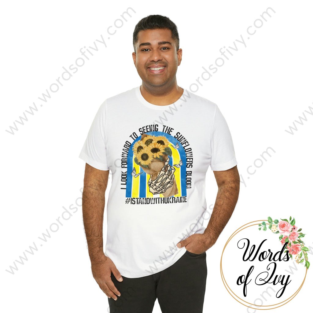 Adult Tee - I Look Forward To Seeing The Sunflowers Bloom Ukraine 220305016 T-Shirt