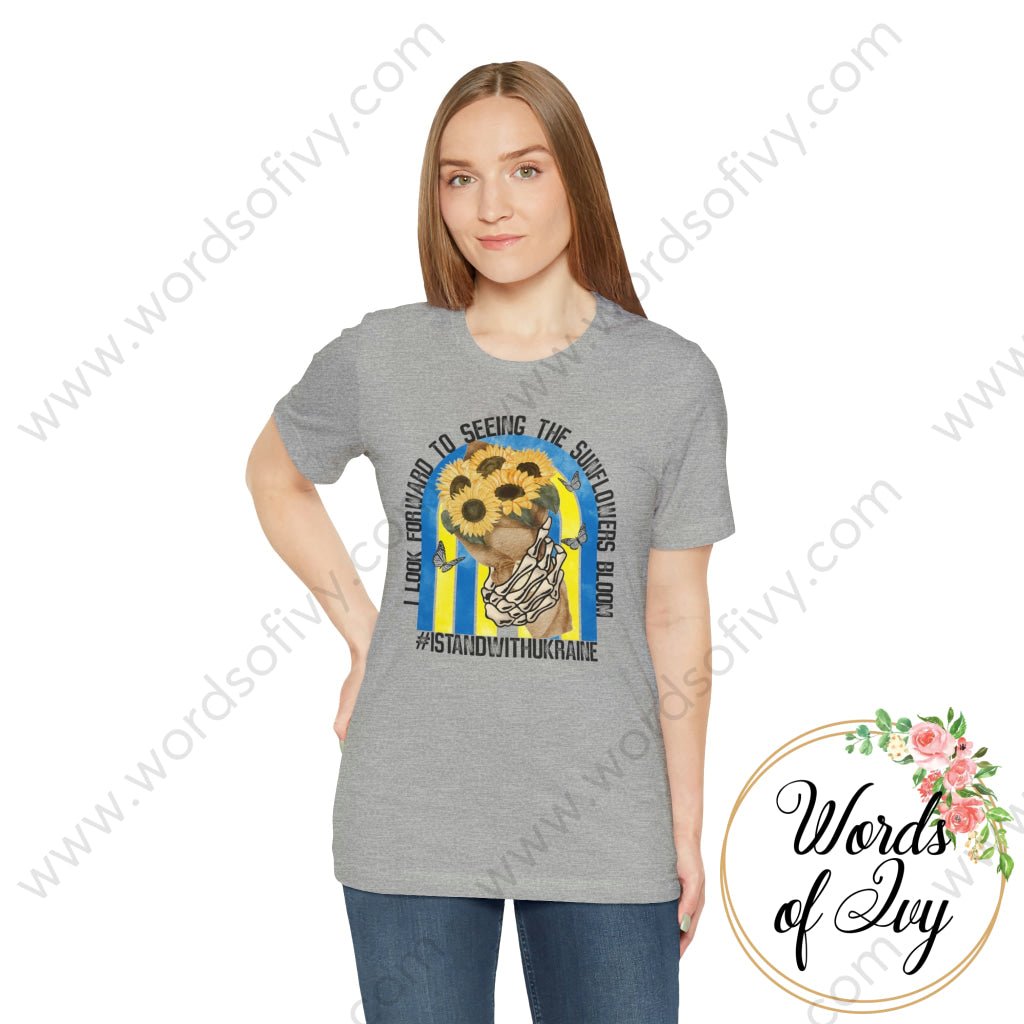 Adult Tee - I Look Forward To Seeing The Sunflowers Bloom Ukraine 220305016 T-Shirt