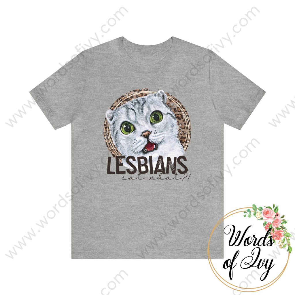 Adult Tee - Lesbians Eat What 220417004 Athletic Heather / S T-Shirt