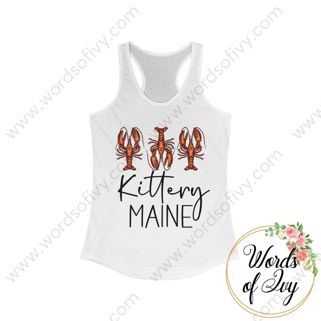 Adult Tee - Lobster Kittery Maine 220813001 Tank Solid White / Xs Tank Top