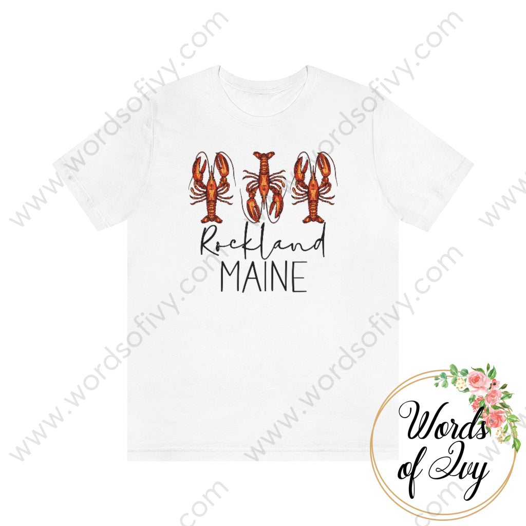 Adult Tee - Lobster Rockland Maine 220809002 White / S T-Shirt