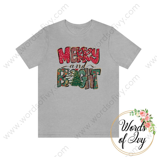 Adult Tee - Merry & Bright 221202024 Athletic Heather / S T-Shirt