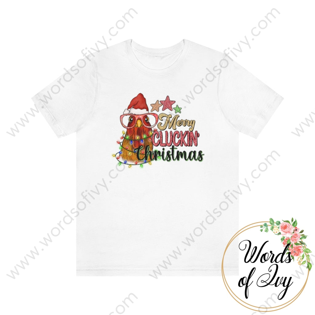 Adult Tee - Merry Clucking Christmas 221202023 White / S T-Shirt