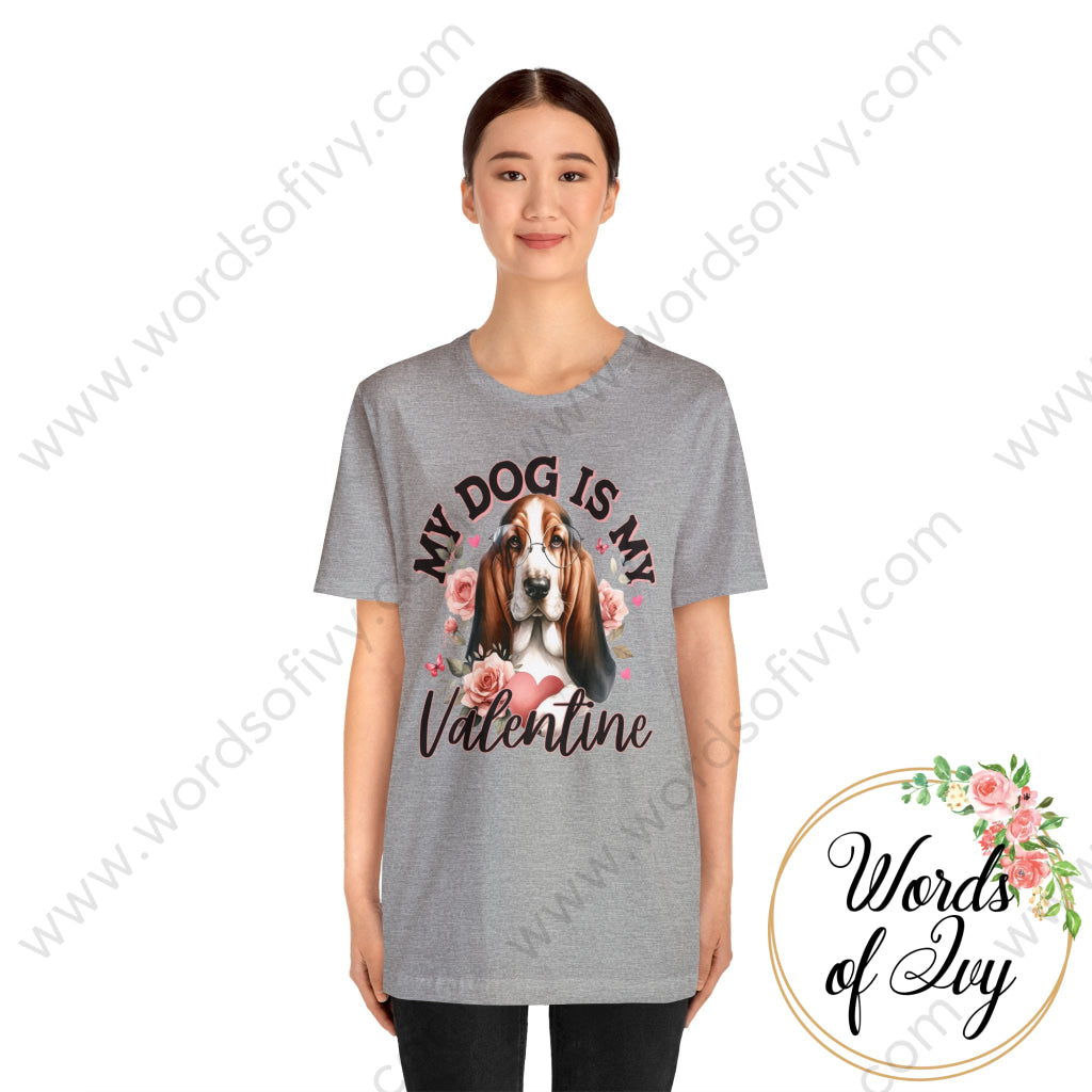 Adult Tee - My Dog Is Valentine Basset Hound 240109010 T-Shirt