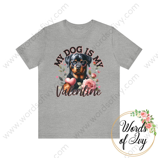 Adult Tee - MY DOG IS MY VALENTINE ROTTWEILER 231228005 | Nauti Life Tees