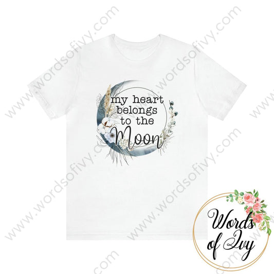 Adult Tee - My Heart Belongs To The Moon 221020004 White / S T-Shirt