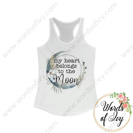 Adult Tee - My Heart Belongs To The Moon 221020004 Xs / Solid White Tank Top