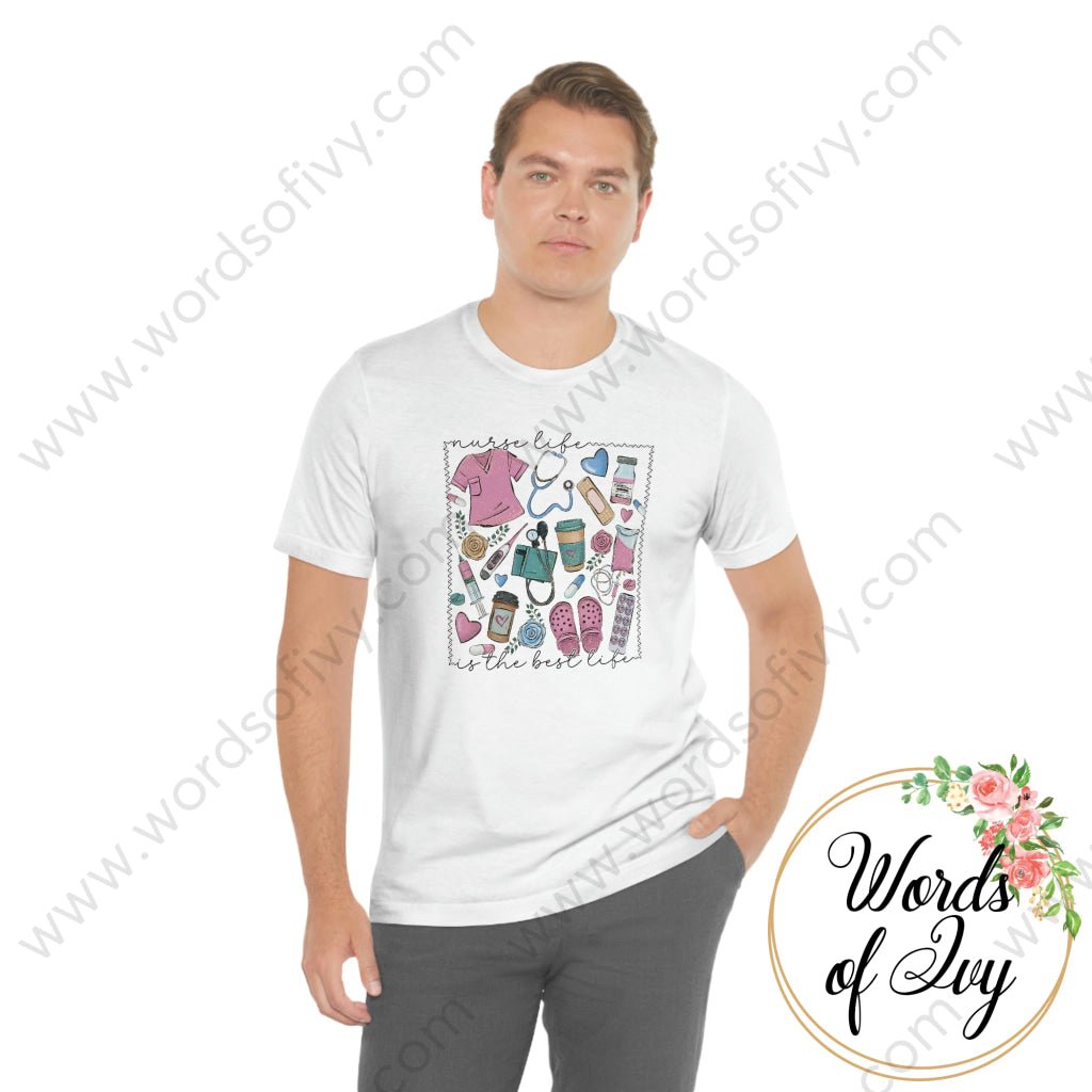 Adult Tee - NURSE LIFE IS THE BEST LIFE 230306014 | Nauti Life Tees