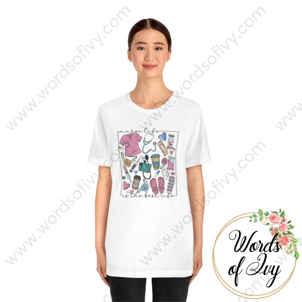 Adult Tee - NURSE LIFE IS THE BEST LIFE 230306014 | Nauti Life Tees