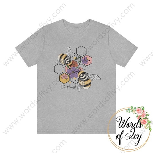 Adult Tee - Oh Honey 220712003 Athletic Heather / L T-Shirt
