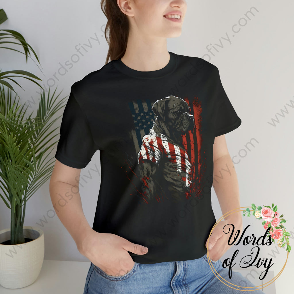 Adult Tee - Patriotic Dog 230422002 T-Shirt