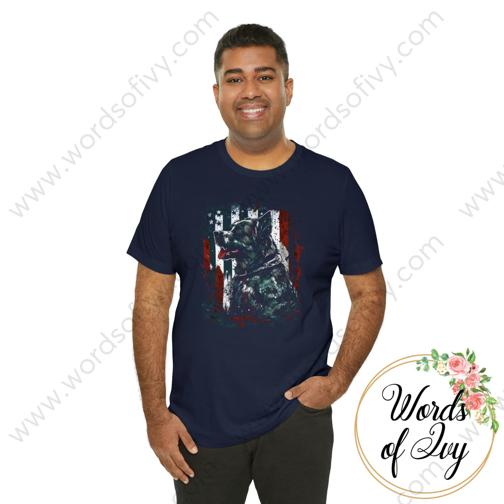 Adult Tee - Patriotic Dog 230422005 | Nauti Life Tees