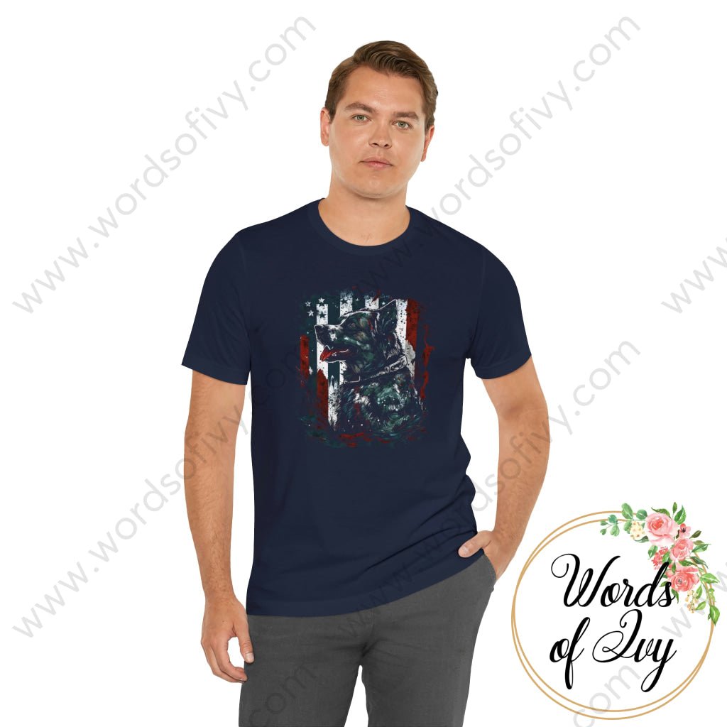 Adult Tee - Patriotic Dog 230422005 | Nauti Life Tees